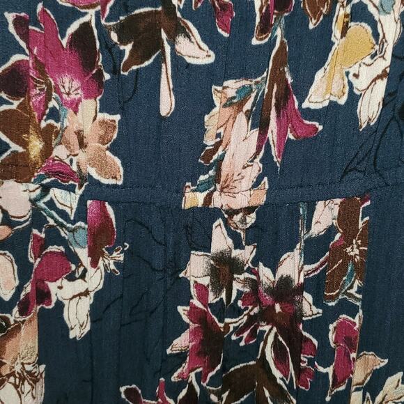 Xhilaration Maxi Floral Flowy Off the Shoulder Elastic Waist Dress Size Small - Picture 4 of 6